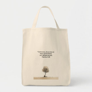 Matthew 11:28 Christelijke boodschappentas | Gesch Tote Bag