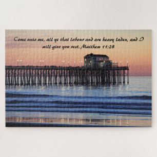 Matthew 11:28 Christelijke Scripture Ocean Legpuzzel