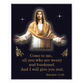Matthew 11:28 foto afdruk (Voorkant)