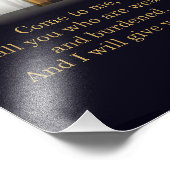 Matthew 11:28 foto afdruk (Hoek)