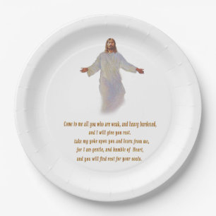 Matthew 11:28 geschenken papieren bordje