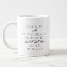 Matthew 11:28 Hope Bible Verse Mug Grote Koffiekop