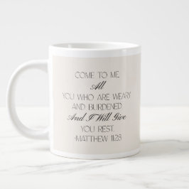 Matthew 11:28 Hope Bible Verse Mug Grote Koffiekop