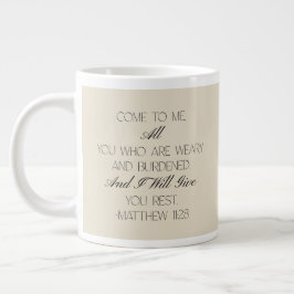 Matthew 11:28 Hope Bible Verse Mug Grote Koffiekop