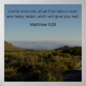 Matthew 11:28 KJV Wall Art – Scripture Poster (Voorkant)