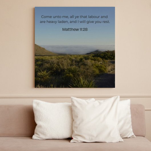 Matthew 11:28 KJV Wall Art – Scripture Poster