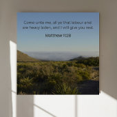 Matthew 11:28 KJV Wall Art – Scripture Poster