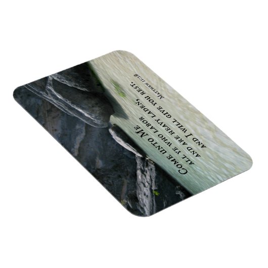 Matthew 11:28 Kom naar me toe, iedereen die werkt. Magneet (Rechterzijde)