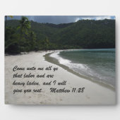 Matthew 11:28 Kom naar me toe met al die arbeid... Fotoplaat (Voorkant)