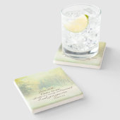 Matthew 11:28 Kom naar mij, ik zal je rust geven Stenen Onderzetter (Zijkant)