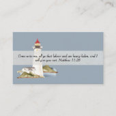 Matthew 11:28 Lighthouse Christelijk Visitekaartje (Voorkant)