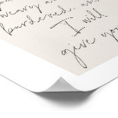 Matthew 11:28 Minimale Boho Beige Arch Script Poster (Hoek)