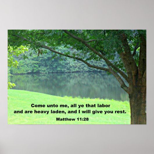 Matthew 11:28 poster (Voorkant)