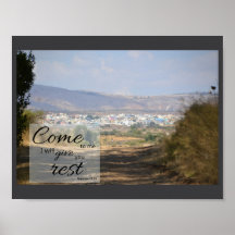 Matthew 11:28 Posterprint | Geeft u rust