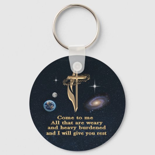 Matthew 11:28 sleutelhanger (Voorkant)