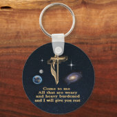 Matthew 11:28 sleutelhanger (Voorkant)