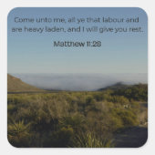 Matthew 11:28 Sticker – Desert Faith Collection (Voorkant)