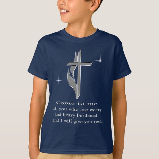 Matthew 11:28 t-shirt (Voorkant)