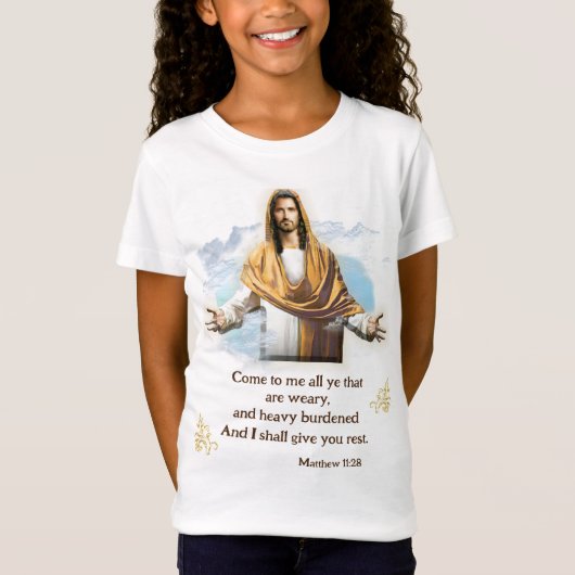 Matthew 11:28 t-shirt (Voorkant)