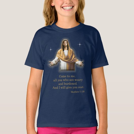 Matthew 11:28 t-shirt (Voorkant)