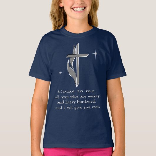 Matthew 11:28 t-shirt (Voorkant)