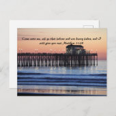 Matthew 11:28 Voel je beter spoedig Briefkaart (Voorkant / Achterkant)