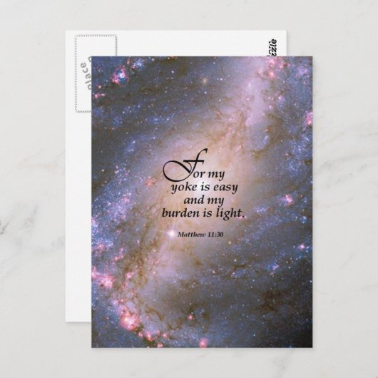 Matthew 11:30 briefkaart (Voorkant / Achterkant)