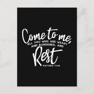 Matthew 11 Bijbelverse Briefkaart