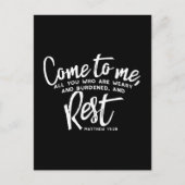 Matthew 11 Bijbelverse Briefkaart (Voorkant)