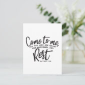 Matthew 11 Bijbelverse Briefkaart (Staand voorkant)