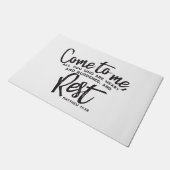 Matthew 11 Bijbelverse Deurmat (Schuin)