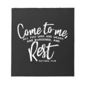 Matthew 11 Bijbelverse Notitieblok (Voorkant)