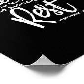 Matthew 11 Bijbelverse Poster (Hoek)