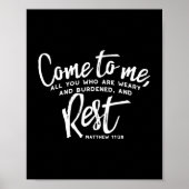 Matthew 11 Bijbelverse Poster (Voorkant)