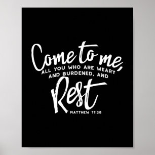 Matthew 11 Bijbelverse Poster