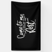 Matthew 11 Bijbelverse Spandoek (Verticaal)