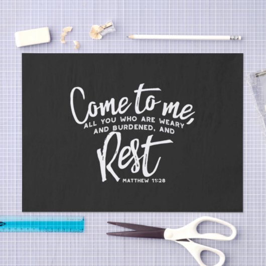 Matthew 11 Bijbelverse Tissuepapier (Craft)