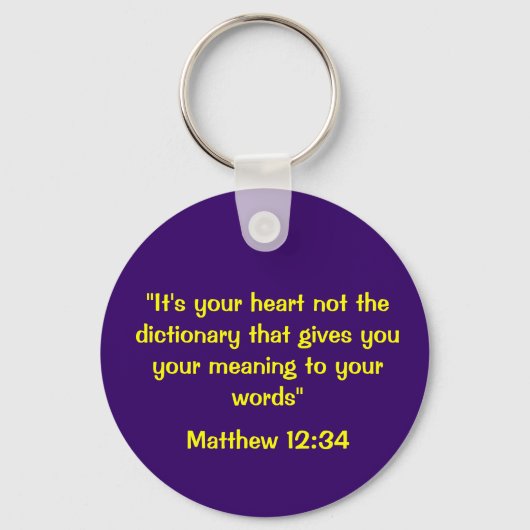 Matthew 12:34 Sleutelhanger (Voorkant)
