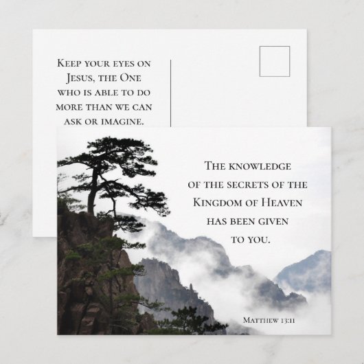 Matthew 13:11 Geheimen van het koninkrijk der Hemd Briefkaart (Voorkant / Achterkant)