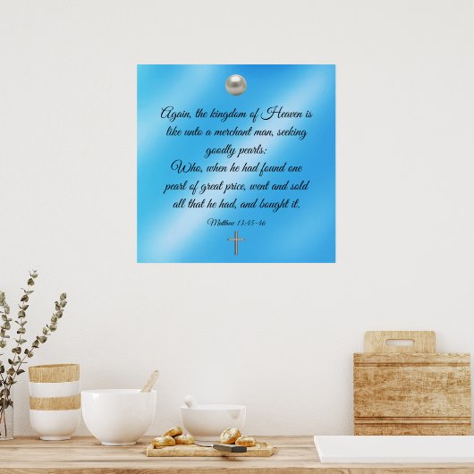 Matthew 13:45-46 poster (Keuken)