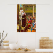 Matthew 13:53-58 Jezus onderwijst in de Synagogue Poster (Keuken)
