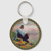 Matthew 14:22-23 Jesus Prays van Himself door het  Sleutelhanger (Voorkant)