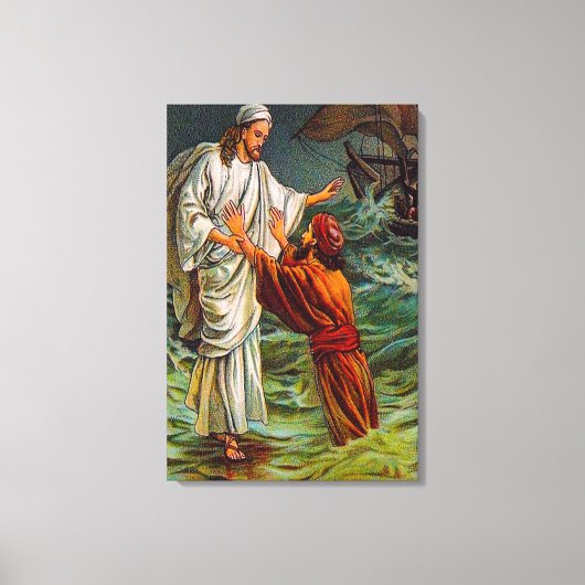 Matthew 14:28-33 Lord, Red me Canvas (Voorkant)