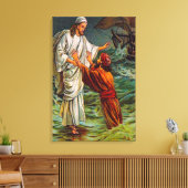 Matthew 14:28-33 Lord, Red me Canvas Afdruk (Insitu (Woonkamer))