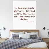 Matthew 15:14 bijbelse KJV Wall Art Canvas Afdruk (Insitu (Slaapkamer))