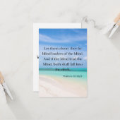 Matthew 15:14 KJV Bijbel Verse Pic Flat Greeting Kaart (Voorkant / Achterkant in situ)