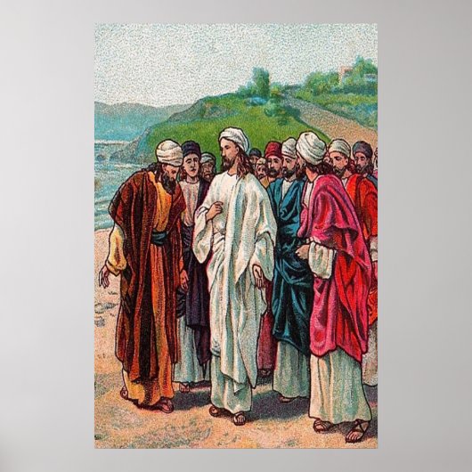 Matthew 16:13-14 die Mannen doet zeggen dat ik ben Poster (Voorkant)