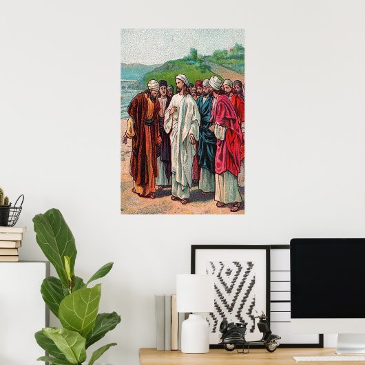 Matthew 16:13-14 die Mannen doet zeggen dat ik ben Poster (Thuiskantoor)