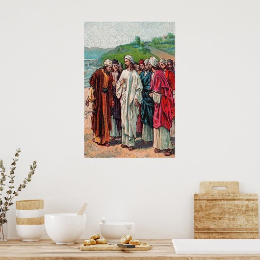 Matthew 16:13-14 die Mannen doet zeggen dat ik ben Poster (Keuken)