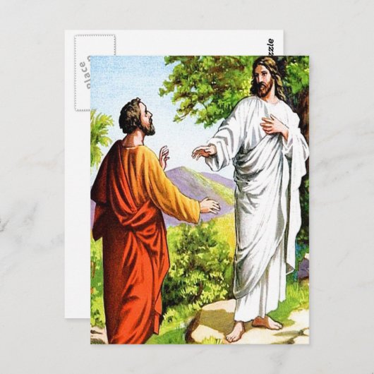 Matthew 16:15-20 U bent het Christus briefkaart (Voorkant / Achterkant)